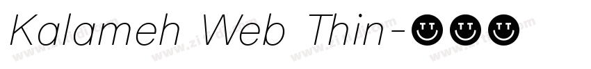 Kalameh Web Thin字体转换